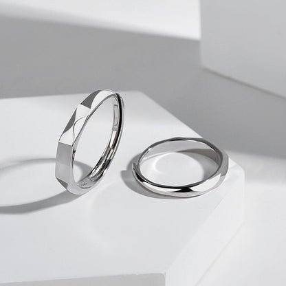 (COMPRE 1 LEVE 2) ANÉIS REFLEXO DO AMOR - PRATA 925