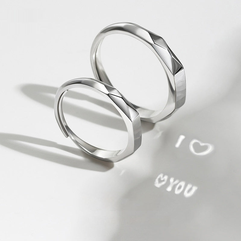 (COMPRE 1 LEVE 2) ANÉIS REFLEXO DO AMOR - PRATA 925