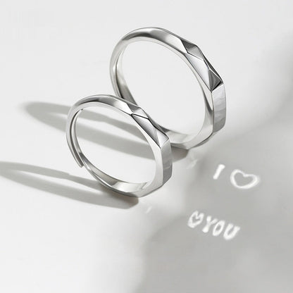 (COMPRE 1 LEVE 2) ANÉIS REFLEXO DO AMOR - PRATA 925