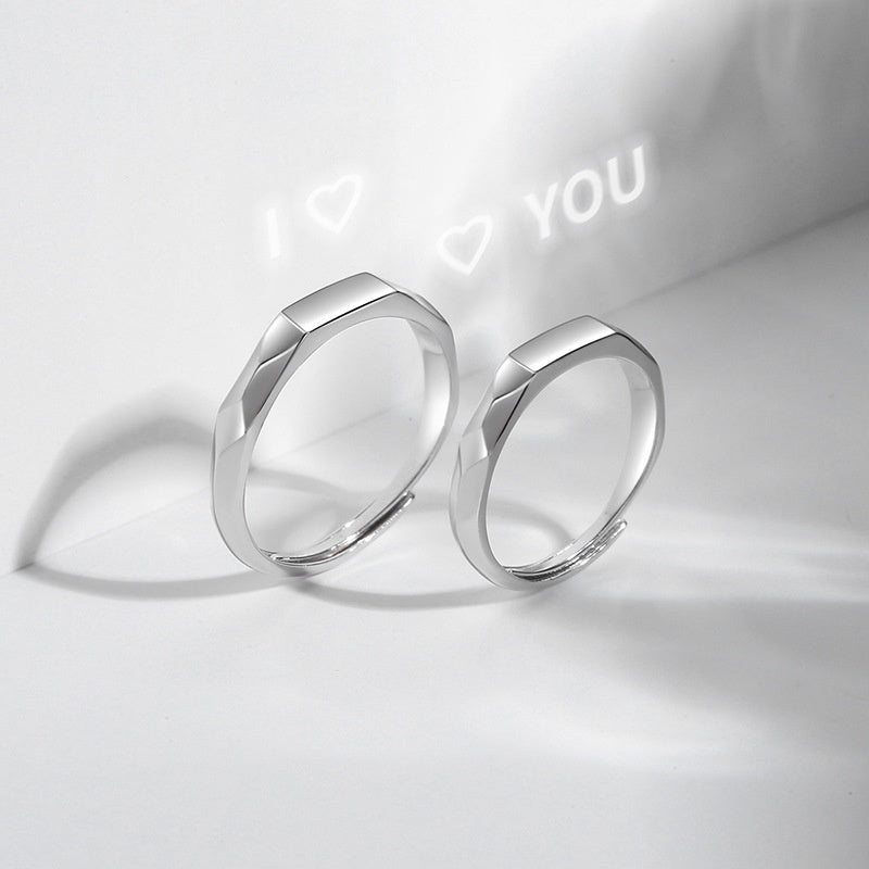 (COMPRE 1 LEVE 2) ANÉIS REFLEXO DO AMOR - PRATA 925